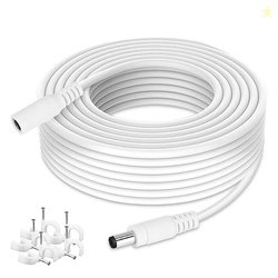 Power Extension Cable 33ft 2.1mm x 5.5mm Compatible with 12V DC Adapte
