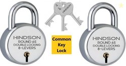 HINDSON Lock with Common Key, 2 Padlock with 3 Same Keys, Steel 8...mo