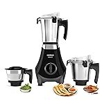 Havells Grace BLDC+ Mixer Grinder 800W|3 Jars|50% less perceptible Noise|45% Higher Grinding Power|Wider Mouth Jars with Clip Locking|Leak Resistant Jars|Lifetime Manufacturer Warranty on Motor(Black)