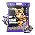 Petoska Lavender Cat Litter 5kg | 100% Natural Bentonite Clay | Clumping Cat Litter with Fast Odour Lock, Low Dust & Gentle on Paws, Premium 5kg Lavender Fragrance