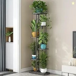 Plant Stand Metal Potted Multiple Flower Pot Holder Shelf Indoor Outdo