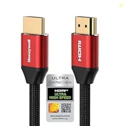 Honeywell HDMI Cable 2.1 with Ethernet, 8k@60Hz, 4K@120Hz UHD Resoluti