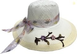 INFISPACE Wide Brim Fedora/Tribly Summer Beach Hat (White, Pack o...mo