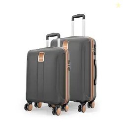 Safari Thorium Royale 8 Wheels Spinner Set of 2 Trolley Bags Hard Case