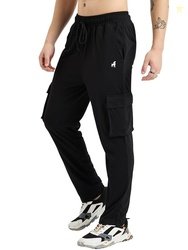 Modeve Men's Cargo Style Solid Trackpant
