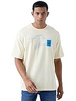 Spykar Men’s Oversized Round Neck Half Sleeve Solid Casual T-Shirt