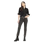 Women’s High Rise 724 Slim Straight Fit Black Jeans