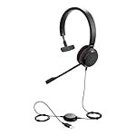 Jabra Evolve 30 II Wired Dual-Ear Headset with Mic for Work – 3.5mm Jack or USB-A/USB-C Connectivity, Computer Headset with Noise-Cancelling Microphone, Works with Online Meeting Platforms – Black