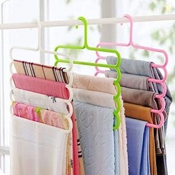 SEE INSIDE 5 Layer Hangers for Clothes Space Saving Plastic Hange...mo
