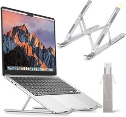 Estrenar Aluminum Laptop Stand with Angle and Height Adjustable, Folda
