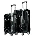Story@Home Set of 2 Small & Medium Trolley Bags for Travel, Check in 8 Wheels 360 Rotating Luggage Trolley Bags for Travel, Suitcase (Dark Green,| 51cm | 61 cm)