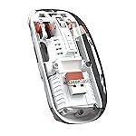 amazon basics Transparent Bluetooth Wireless Mouse | Rechargeable | Sleek Design | 2.4 GHz Bluetooth Connectivity | Up to 1600 DPI | Battery Indicator | 400 mAh Battery | LED Light