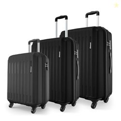 Safari Genius Alley Set of 3 (Cabin + Medium + Large) Trolley Bags, Ha