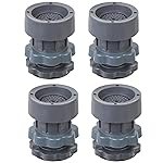 Furniture Leg Risers, Heavy Duty Gray Plastic Adjustable Bed Lifts, Set of 4 Stackable Elevators for Tables and Chairs Whit Anti Vibration Pads for Washing Machine Stand Foot