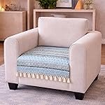 Cortina Printed Quilted Velvet Sofa Cover â Premium Sofa Couch Protector â Soft Plush Velvet, Non-Slip, Machine Washable Furniture Cover (SkyBlue, 1 Seater)