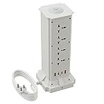 Zebronics Multi-Plug Power Extension, 2500W Max, 8 Universal Sockets, 3M Cable, 20W Type-C PD, 18W USB Fast Charging, Dual Type-C & USB-A Output, Overload Protection, Ambient Light (Power Block 483)