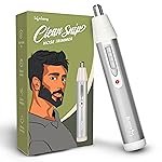 Lifelong Nose Hair Trimmer For Men | Professional Painless Battery-Operated Nose Hair Trimmer Men | Facial Hair Trimmer For Men Women, Easy To Clean | 40 Minutes Runtime | Stainless Steel (LLPCM03, Silver)