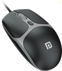 Portronics Toad 103 Wired Ergonomic Optical Mouse with 2400 DPI, ...mo