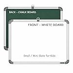 YAJNAS Non Magnetic Mini Writing Whiteboard & Chalkboard Combo 28×28 cm Reusable Writing Pad for Home School Study Practice