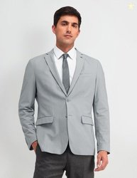 ARROW Men Solid Single Breasted Formal Blazer (Grey)