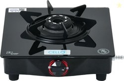 Cello Hexa Manual Ignition Black Aluminium Alloy Burner Toughened...mo