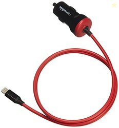 amazon basics 5V 2.4A 12W Straight Cable Lightning Usb Car Charger Com