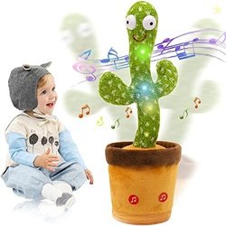 HILLSTAR Dancing Cactus Talking Toy, Cactus Plush Rechargeable Toy, Wr