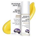 Get Nectar Happiness 6% Glycolic & 2% Kojic Acid Serum Cream Helps Reduce Pigmentation, Acne Scars, Dark, Age Spots, Blemishes & Uneven Skin Tone. Promotes a Brighter, Smoother-Looking Complexion 50ml