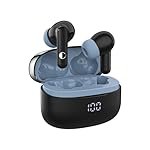 CELLECOR BROPODS CB44 TWS in-Ear Earbuds with 35 Hrs Playtime, Noise Cancellation, Auto-Connect, Touch Controls, 10mm Drivers, Ultra Low Latency, Fast Charging-Type-C, BTv5.1(Black/Blue)