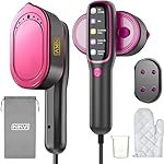 kikvi 2-in-1 Handheld Garment Steamer & Steam Iron (1200W) | Portable Foldable Travel Iron with Ceramic Soleplate for Clothes, Saree & Suits | 15s Fast Heat Up