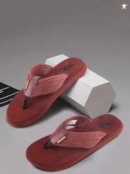 Red Tape Men PU Thong Flip-Flops