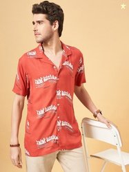 Urban Ranger by pantaloons Men Slim Fit Opaque Typography Printed Casu