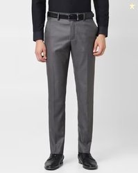 VAN HEUSEN Men Slim Fit Flat-Front Trousers