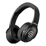 pTron Studio Pro w/ 65Hrs Playtime, Wireless Over Ear Headphones w/HD Mic, Dual Device Pairing, TruTalk AI-ENC Calls, Low-Latency Game & Music, 40mm Drivers, BT5.4, Type-C Fast Charging (Jet Black)