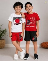 TRAMPOLINE Boys Graphic Shorts and T-Shirt Set