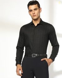 NETPLAY Men Cheked Slim Fit Cotton Shirt