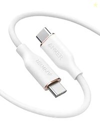 Anker Type C to Type C 100W Flow Cable, 6ft White, Powerline III Flow