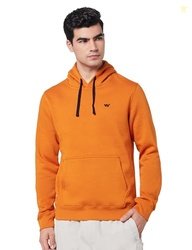 Wildcraft Men Sierra Solid Cotton Blend Hooded Casual Sweatshirt, Full