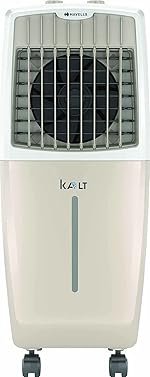 Havells Kalt 24L Personal Air Cooler for home | Powerful Air Delivery | Low Noise, Knob Panel | Everlast Pump | 4 Way Air Deflection | High Density Honeycomb Pads | Heavy Duty (White/Champagne Gold)