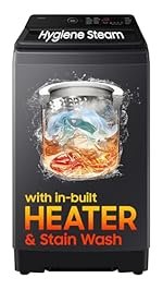 Samsung 8 Kg, 5 Star, Hygiene Steam, Ecobubble, Quick Wash, Soft Closing Door, Digital Inverter, Fully-Automatic Top Load Washing Machine (WA40F08H2CTL, In-Built Heater, Stainwash, Deep Charcoal)