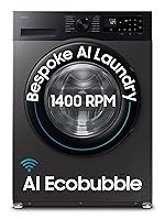 Samsung 9 kg, 5 star, AI EcoBubble, Super Speed, Wi-Fi, Hygiene Steam with Inbuilt Heater, Digital Inverter, Fully-Automatic Front Load Washing Machine (WW90DG5U24AXTL, Inox)