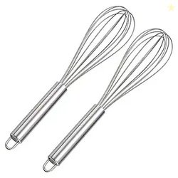 Kuber Industries 2 Pieces Stainless Steel Hand Blender Mixer Froth Whi
