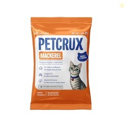 Petcrux Dry Adult Cat Food, Mackerel Fish Flavor, with Omega 3 & 6 and