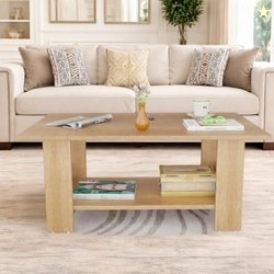 Spyder Craft Modern Coffee Table with Open Storage Shelf  Minimalist R