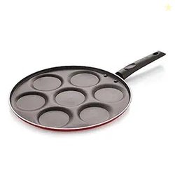 NIRLON Non Stick Pancake Maker/Uttapam Maker 7 Cavity Tawa 27.5 cm Dia