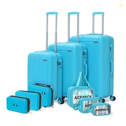 VLITE Megatron 9-Piece Family Set  3 Vanity Cases + 3 Toiletry Bags +