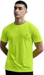 Boldfit Athleisure Men Solid Round Neck Polyester Green T-Shirt
