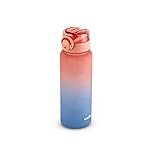 CELLO Buzz Large Sipper Water Bottle, 1160ml Peach Blue | Leakproof, Easy to Carry, Lightweight | Gym Straw Water Bottle For Fitness, Office, School, Sports & Outdoor Hydration