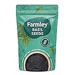 Farmley Basil Seeds 300 g I Seeds for Eating | Seeds for Weight Management | Rich in Omega-3 fatty acids, amino acids & fibre (Pack of 1)