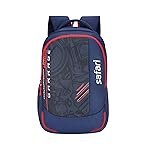 Safari Torque 37L Casual Printed Backpack, 3 compartments, bottle holder, Front pocket, school bag for boys and girls, college bag, office bag, travel bag for men and women, Color- Graphite Blue